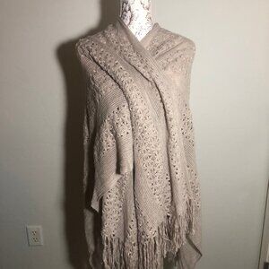 Vintage-Inspired Maurice’s Crochet Knit Shawl Wrap